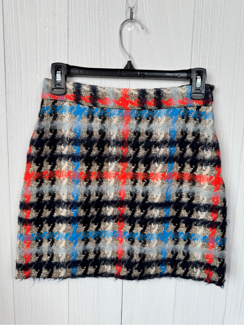 Milly Wool Mohair Alpaca Blend Tweed Skirt Women's Designer Textured 2